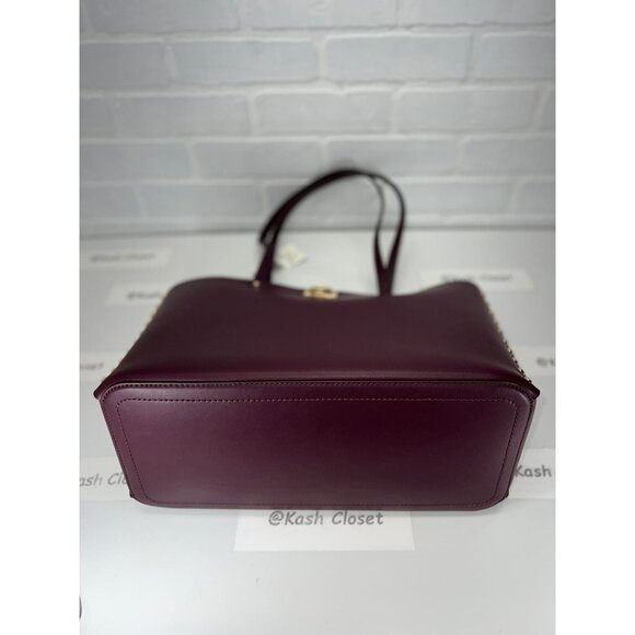 Michael Kors tote bag manhattan large leather purse bordeaux - Picture 9 of 9